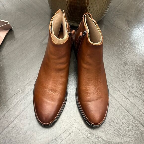 FRANCO SARTO NEMI WOMENS LEATHER BOOTIES ANKLE BOOTS - Picture 5 of 14